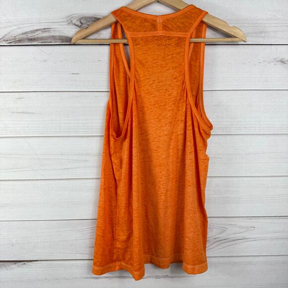 GAP‎ Orange Racerback Tank Top Burnout Tee Size M Womens - Picture 4 of 5